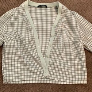 green plaid cardigan from brandy melville